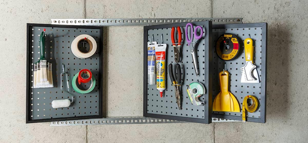 PANNEAU MURAL RANGEMENT OUTILS BACS RANGEMENT ETAGERE PORTE OUTILS