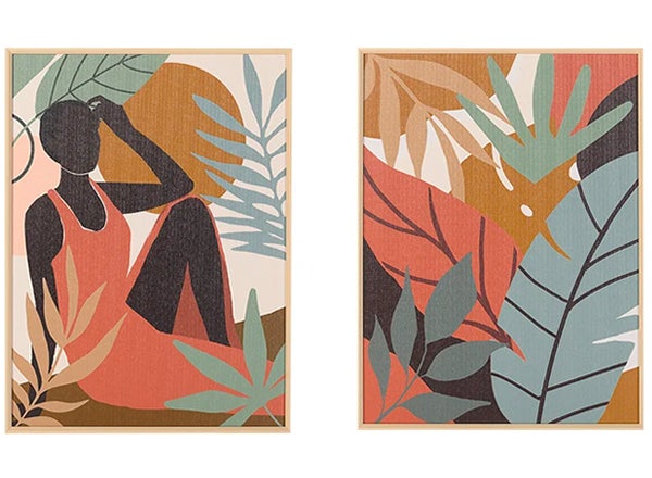 tropical woman wall decoration