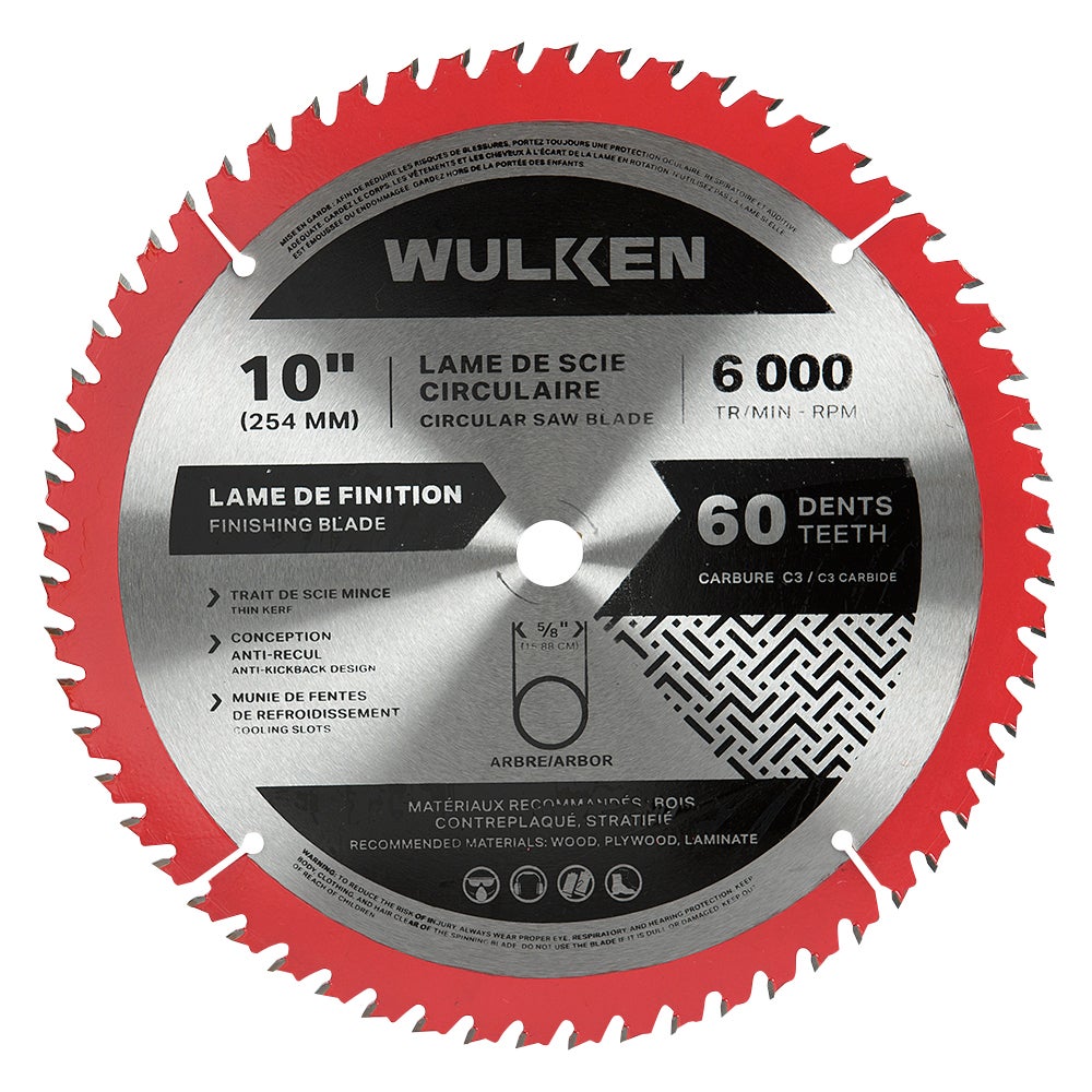 Finishing Circular Saw Blade10 in. 60 Teeth Canac