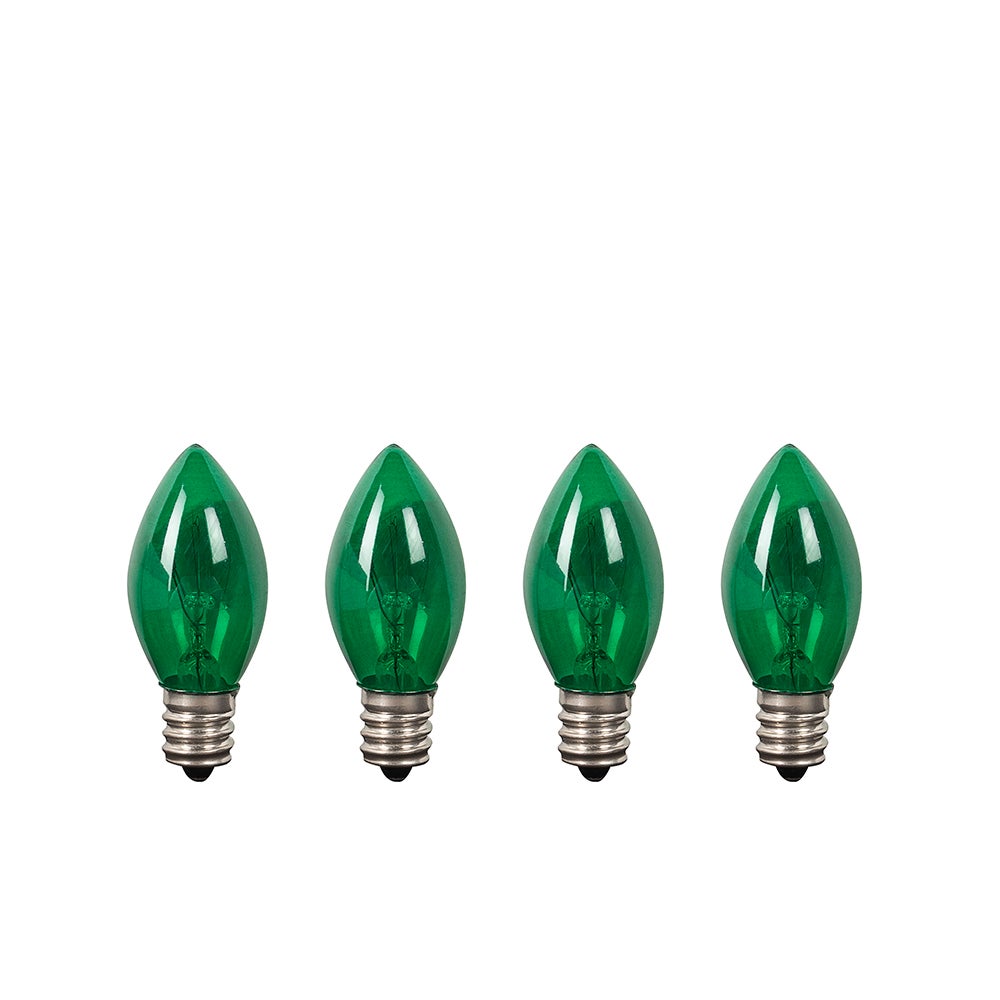 Christmas C7 Bulbs 5 W Green Pkg 4 Canac